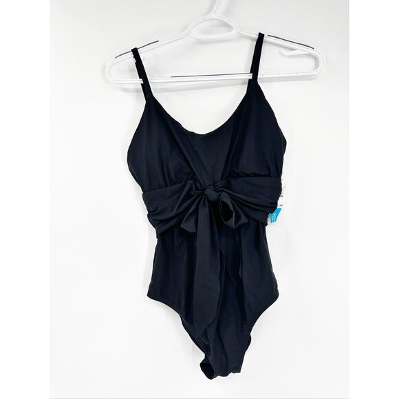 Skinny Dippers Kate Black Soft Cup Tummy Control One Piece Swimsuit Size S NWT - Picture 2 of 7